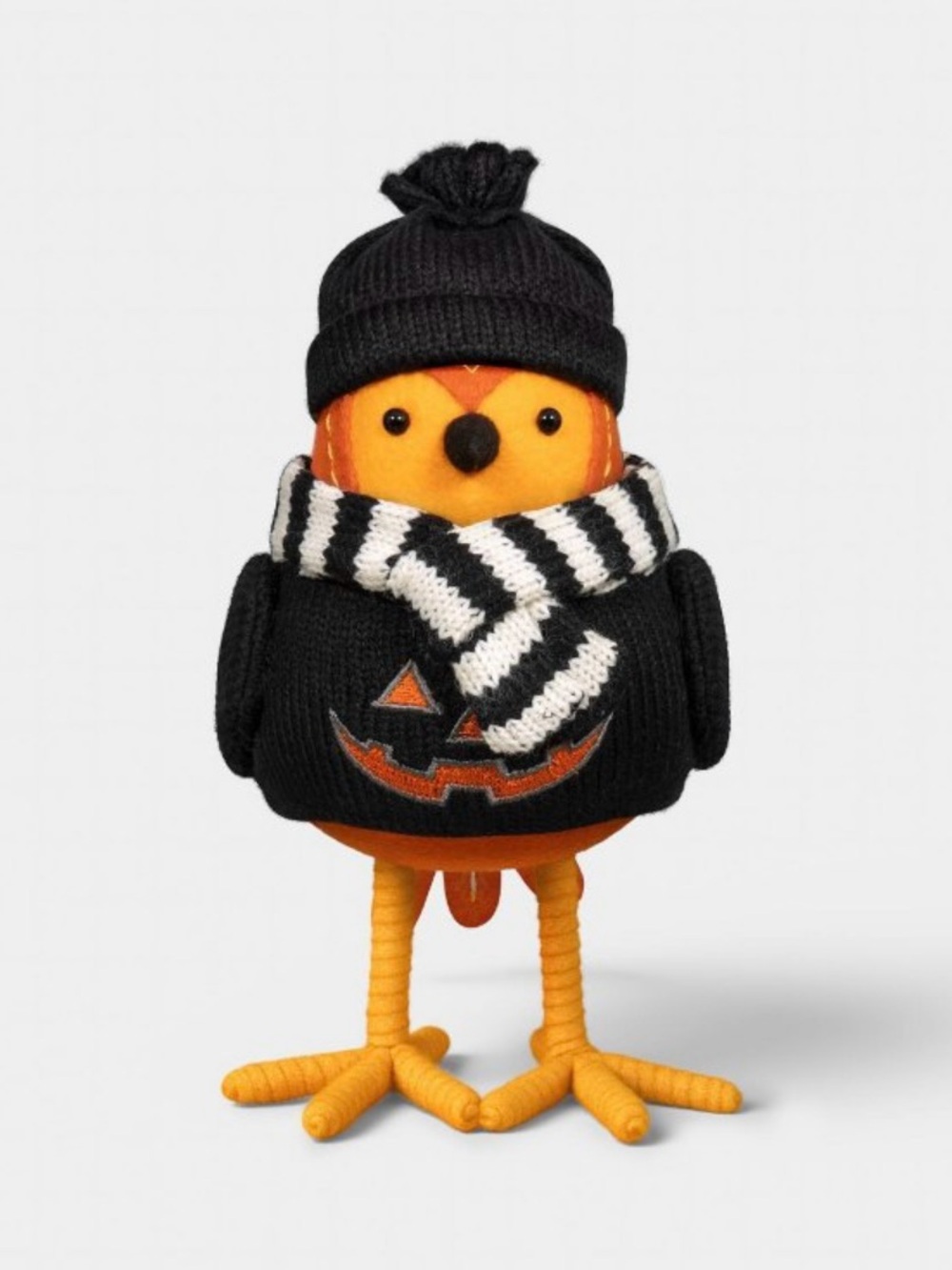 Target Featherly Friends Halloween jack-o’-lantern with Sweater & Scarf